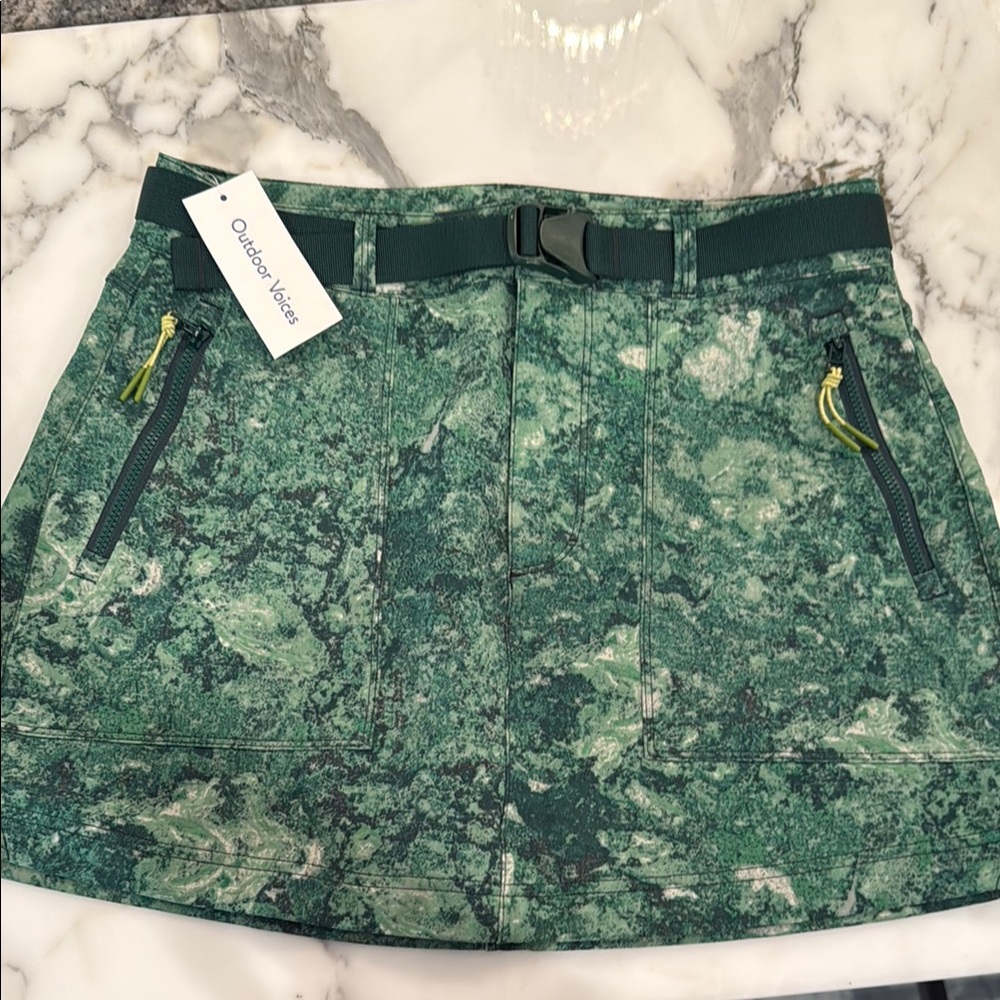 Outdoor Voices Forest Green Mini Skirt